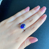 【大粒 4.22ct】天然タンザナイト 天然ダイヤモンド リング