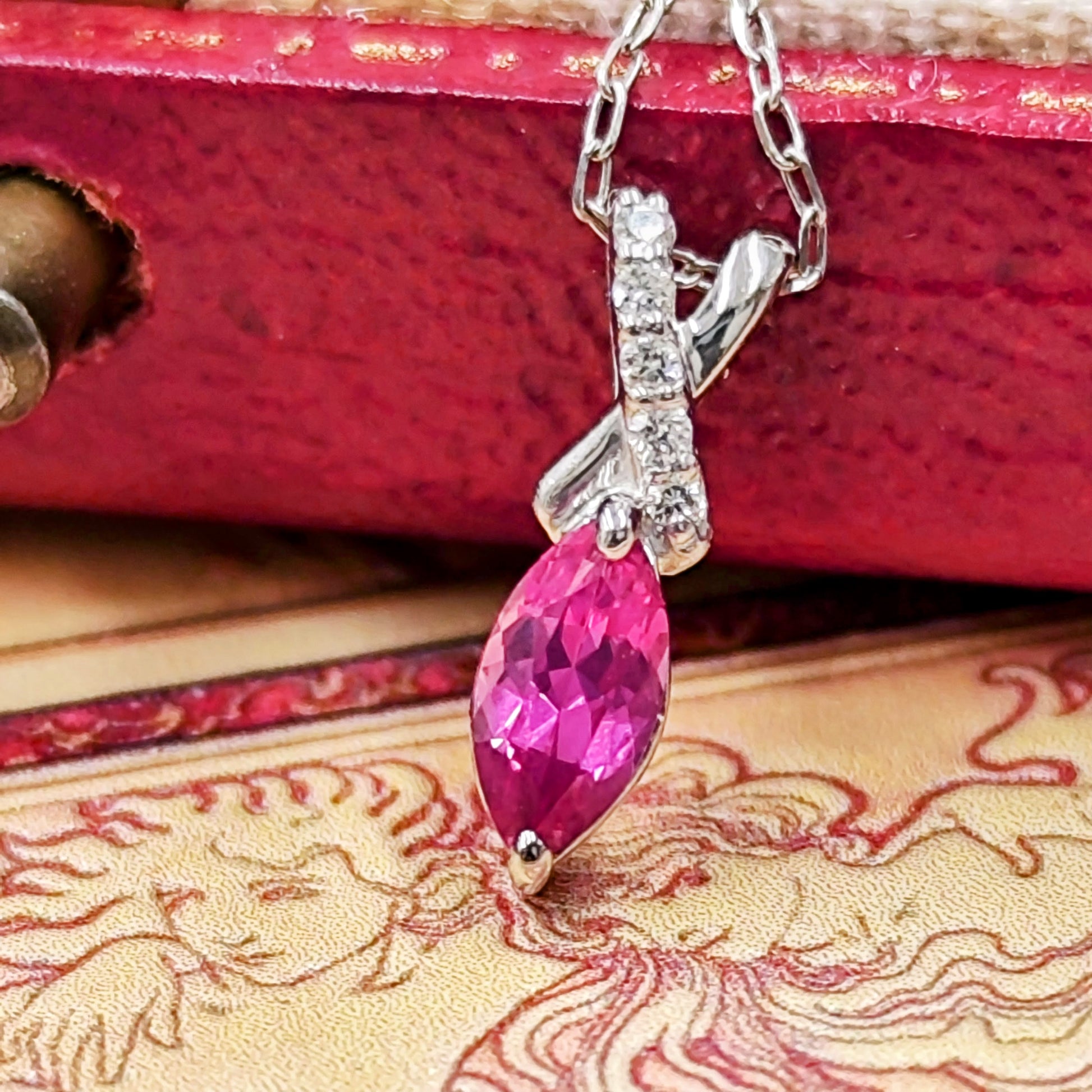 【お値下げ】天然ウィンザーサファイア 天然ダイヤモンド ネックレス