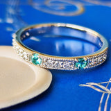 天然パライバトルマリン 天然ダイヤモンド プラチナリング