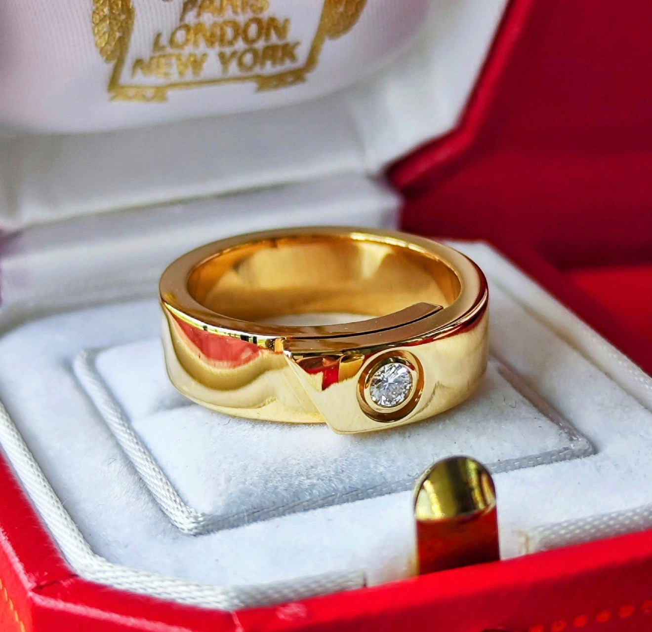 【Cartier 廃盤】カルティエ アニバーサリーリング ダイヤモンド 18金YG 50