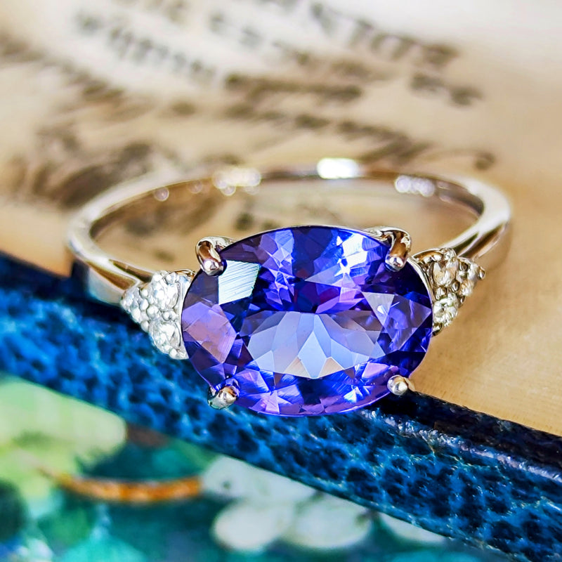 天然タンザナイト 天然ダイヤモンド リング