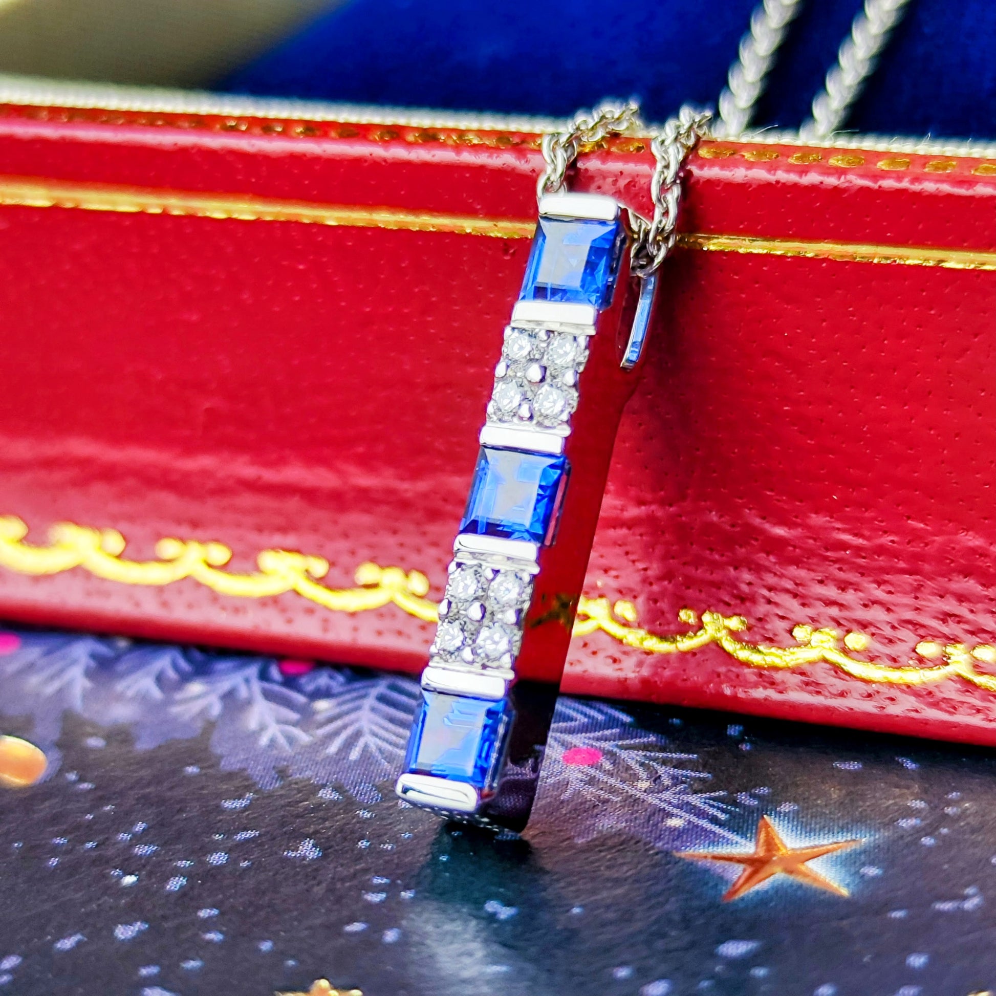 MIKIMOTO ミキモト 天然サファイア 天然ダイヤモンド ネックレス