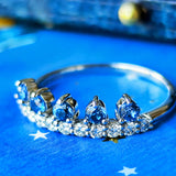 【レアストーン】天然コバルトブルースピネル 天然ダイヤモンド リング