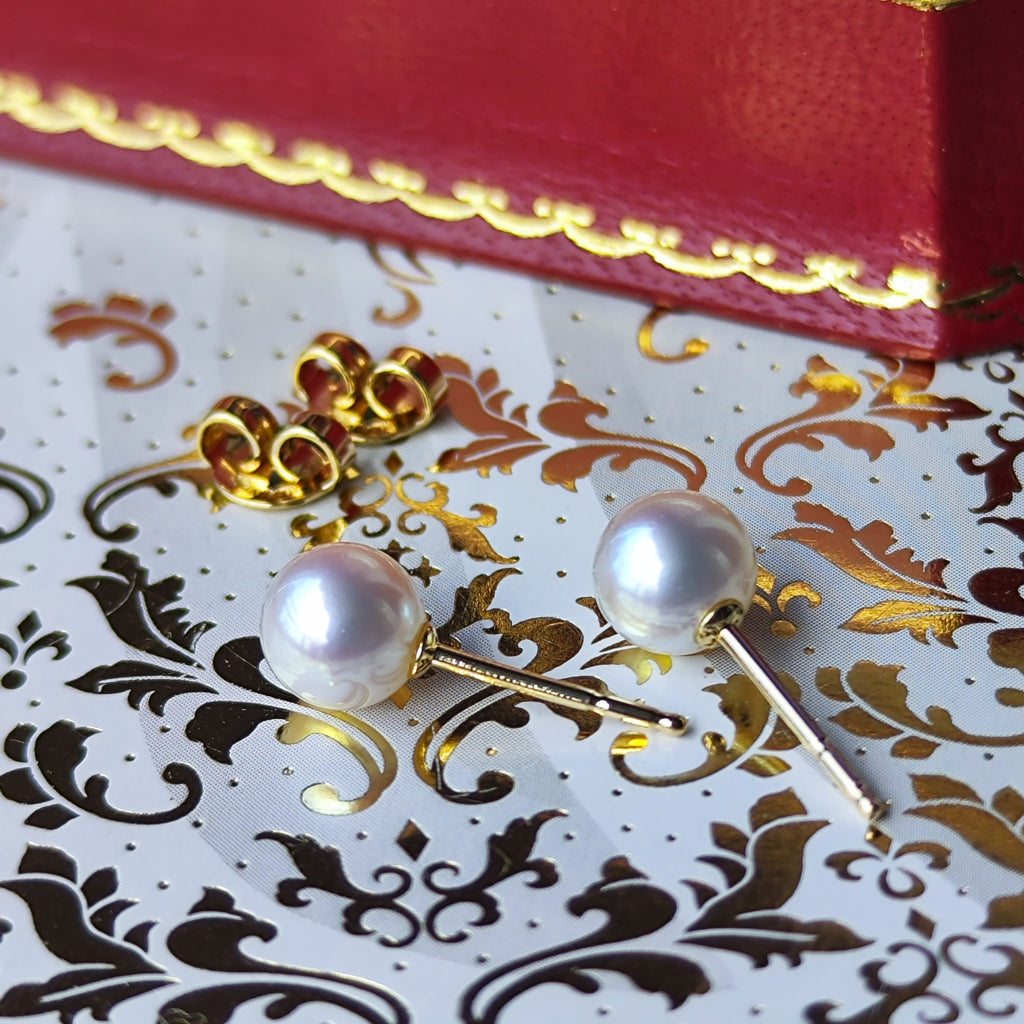 MIKIMOTO ミキモト あこや真珠 一粒ピアス