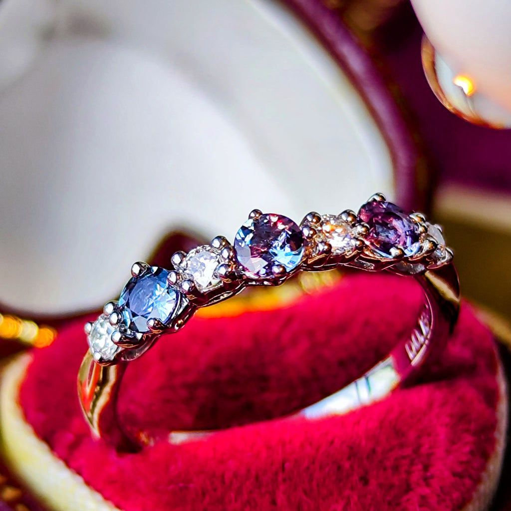 MIKIMOTO ミキモト 天然アレキサンドライト 天然ダイヤモンド プラチナリング