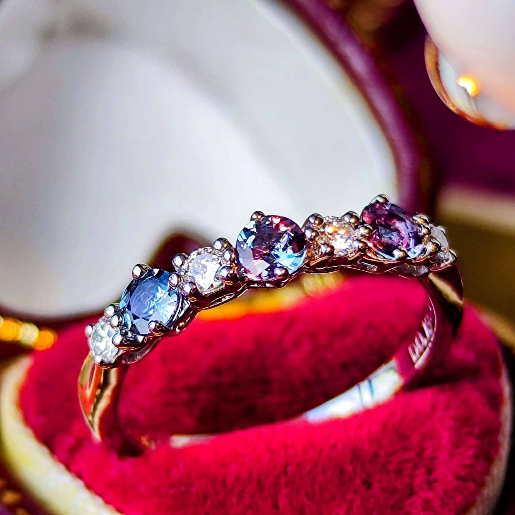 MIKIMOTO ミキモト 天然アレキサンドライト 天然ダイヤモンド プラチナリング