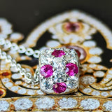 MIKIMOTO ミキモト 天然ルビー 天然ダイヤモンド パヴェ ネックレス