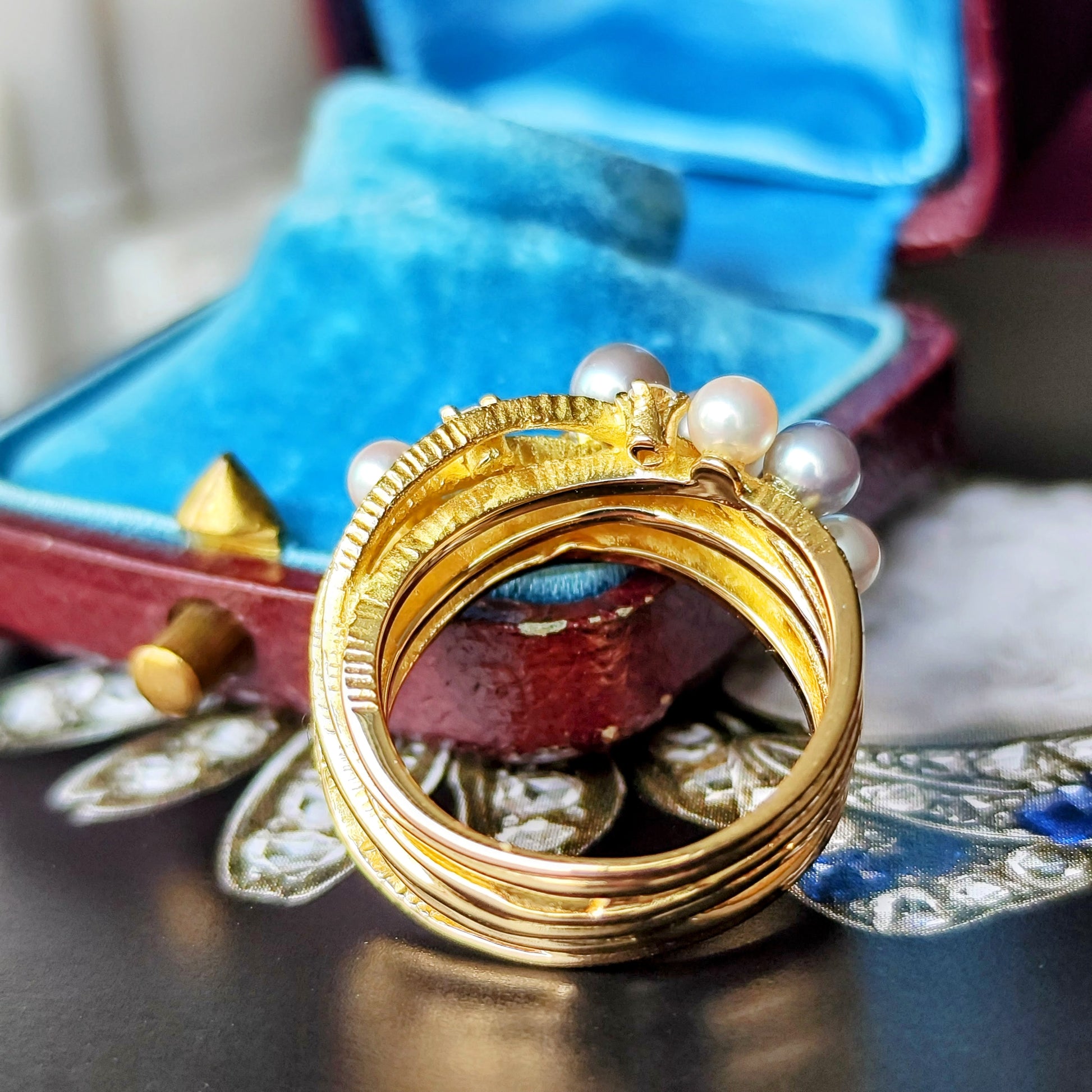 TASAKI 田崎真珠 あこや真珠 天然ダイヤモンド 18金リング