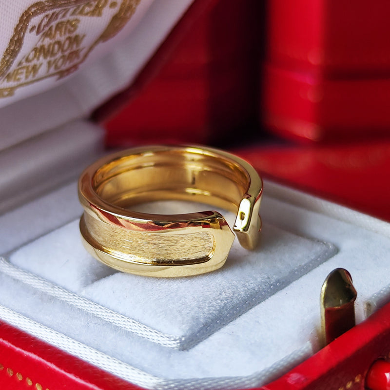 Cartier カルティエ 2C（デューブル・シー）リング 18金YG 10号