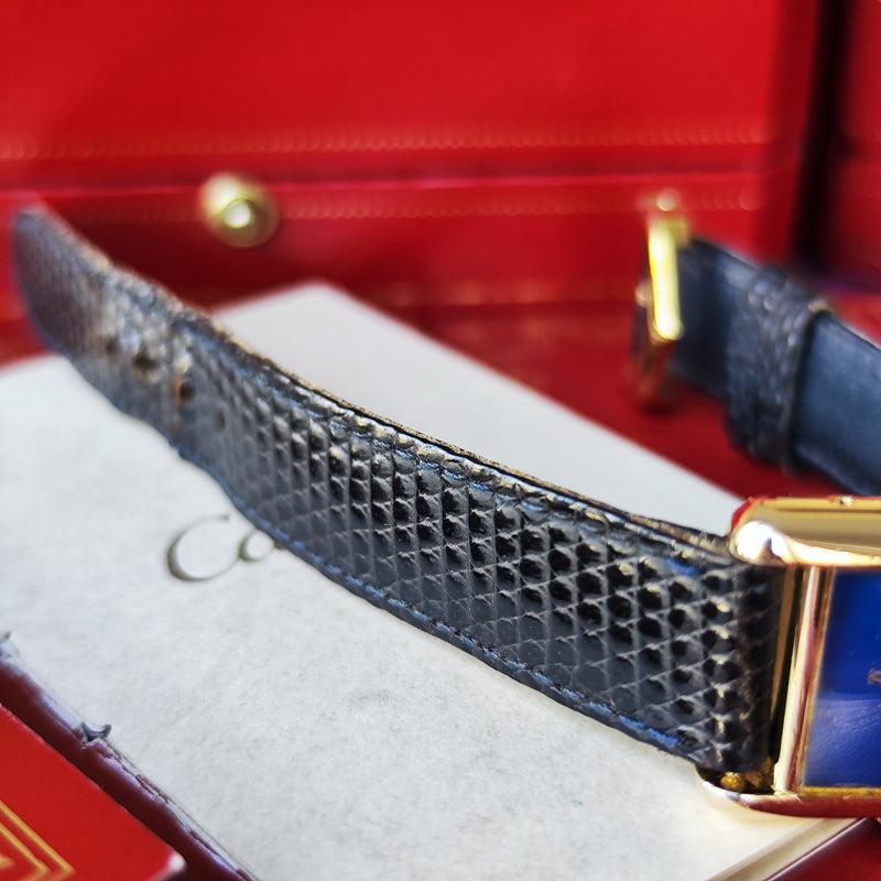 【OH済み】Cartier カルティエ マストタンク ラピスラズリ文字盤 手巻き腕時計