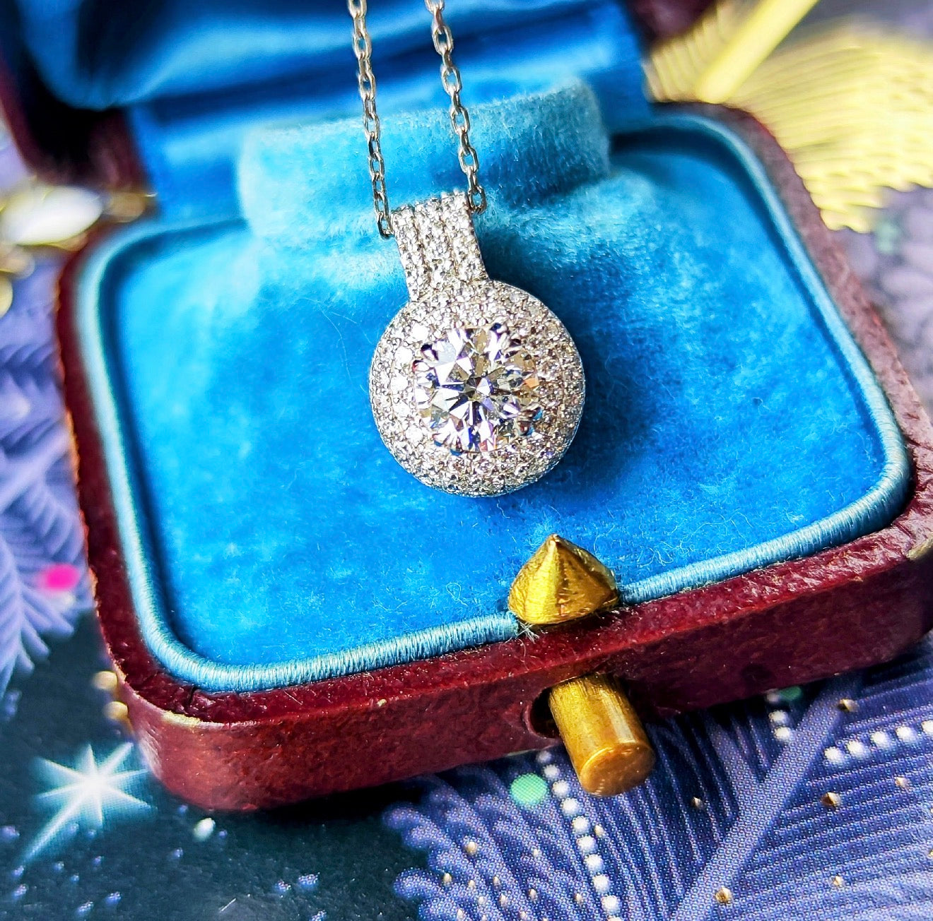 【インターナリーフローレス】天然ダイヤモンド 0.52ct Dカラー 3EX ネックレス