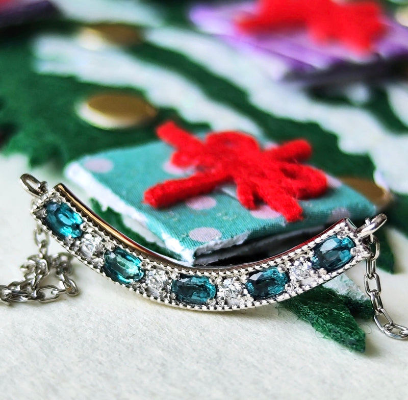 【初期の頃のルース】天然グランディディエライト 天然ダイヤモンド ネックレス