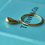 【オールドティファニー】TIFFANY &Co ティファニー ティアドロップ リング 18金YG 8号 リング