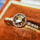 【ローズカット】天然ブラウンダイヤモンド 天然ダイヤモンド リング