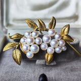 MIKIMOTO ミキモト あこや真珠 ブローチ