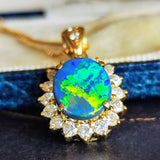 TASAKI 田崎真珠 ブラックオパール ダイヤモンド ペンダントトップ