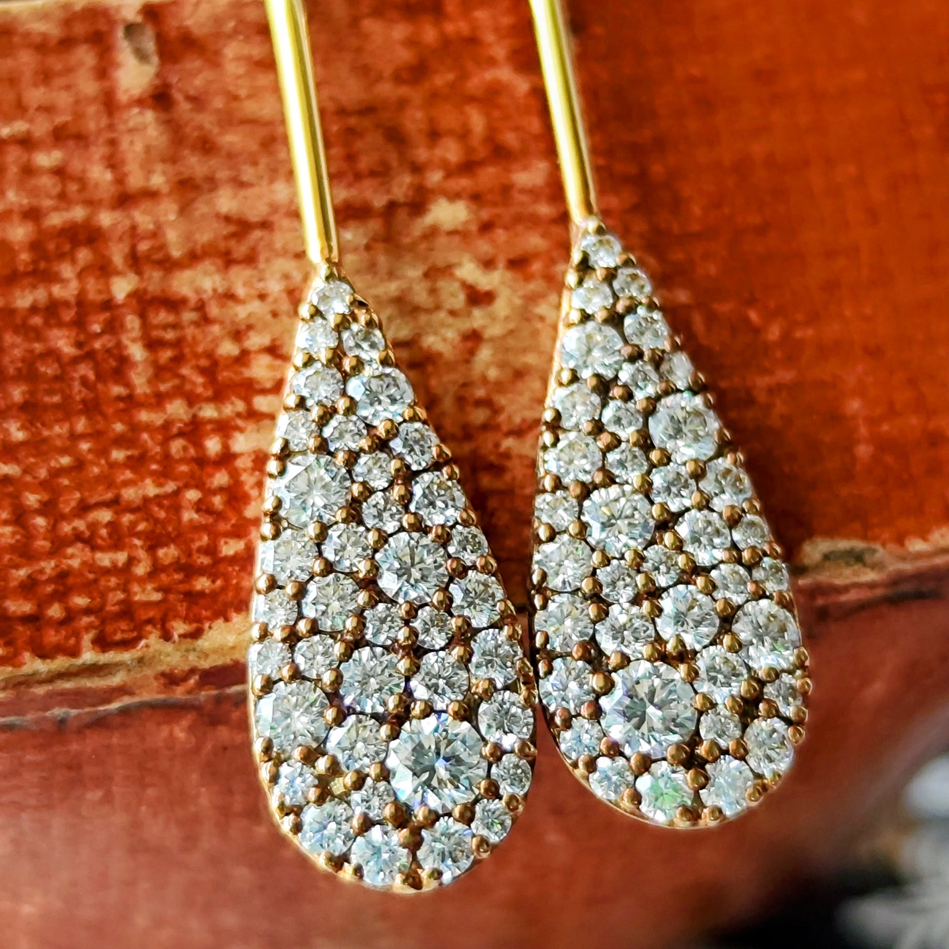 MIKIMOTO ミキモト ダイヤモンド 雫型 ドロップピアス 18金