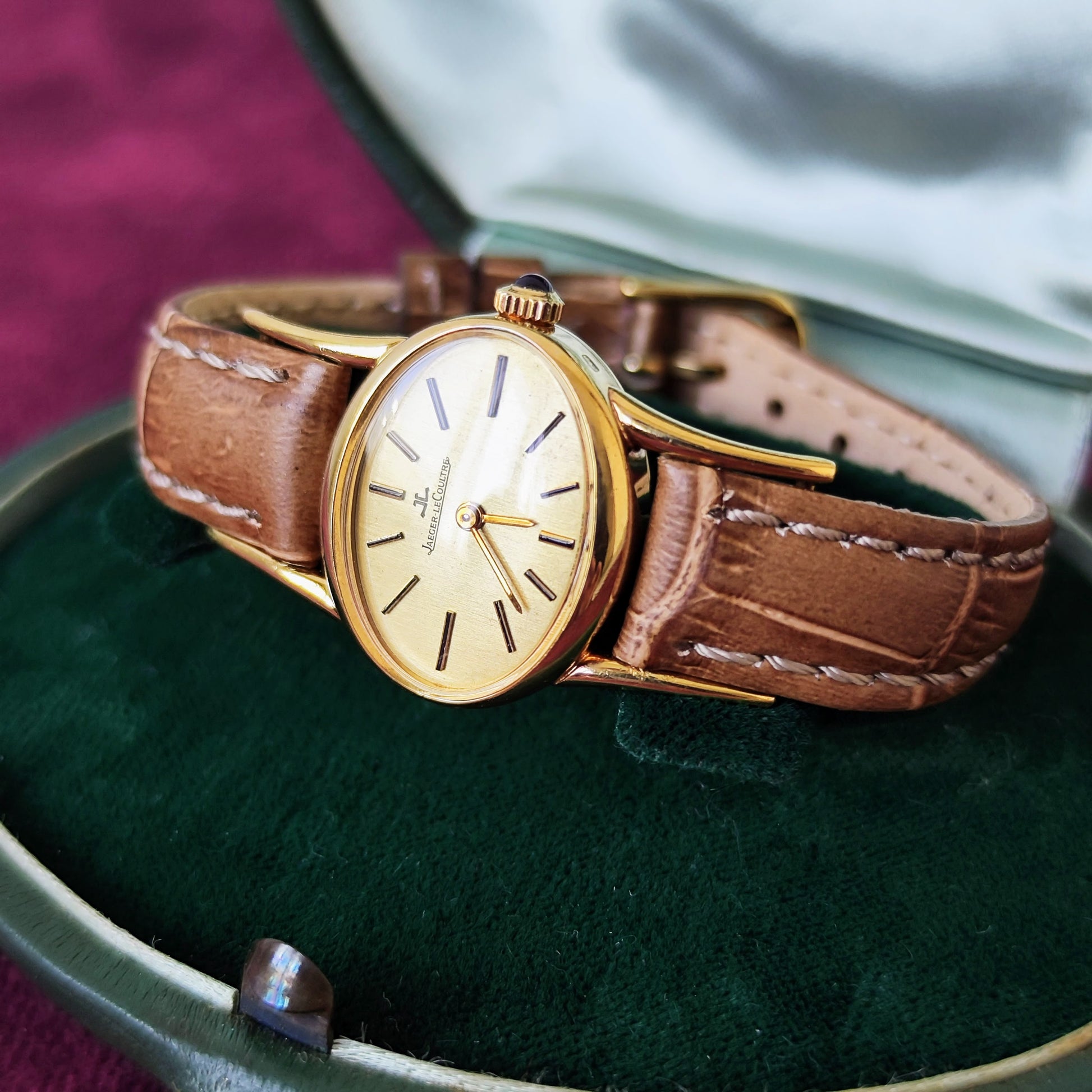 【OH済み】JAEGER LE COULTRE ジャガー・ルクルト 18金無垢 手巻き腕時計