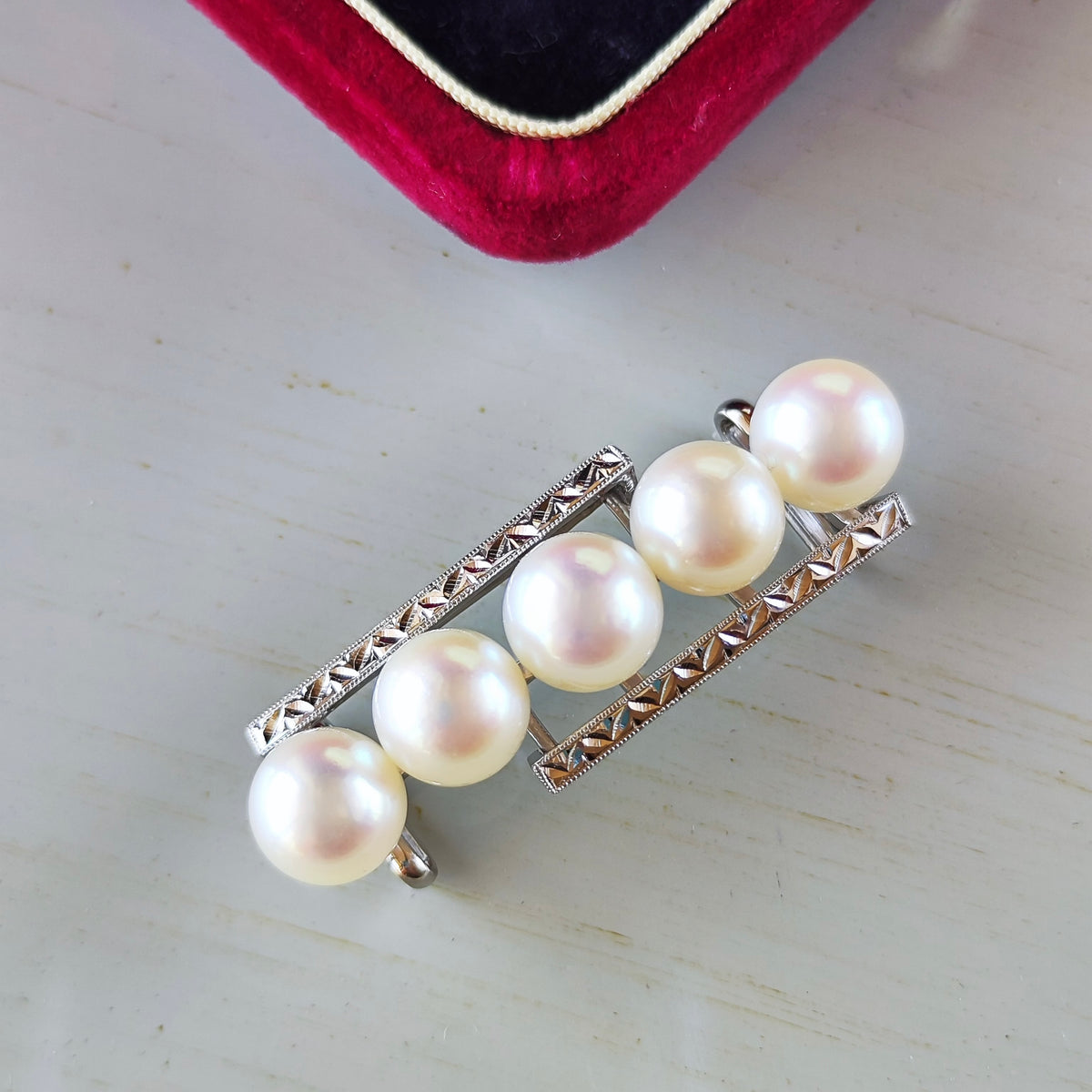 [Vintage MIKIMOTO] MIKIMOTO Akoya Pearl 14K Gold Obi Ornament