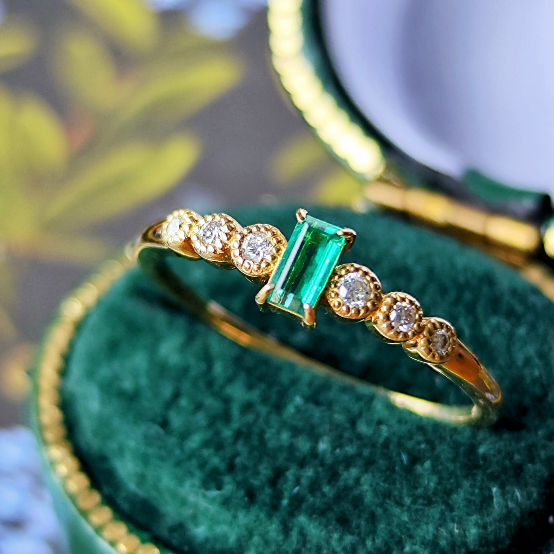 【コロンビア産】天然エメラルド 天然ダイヤモンド リング