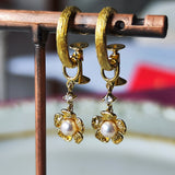 MIKIMOTO ミキモト チャーム イヤリング 18金