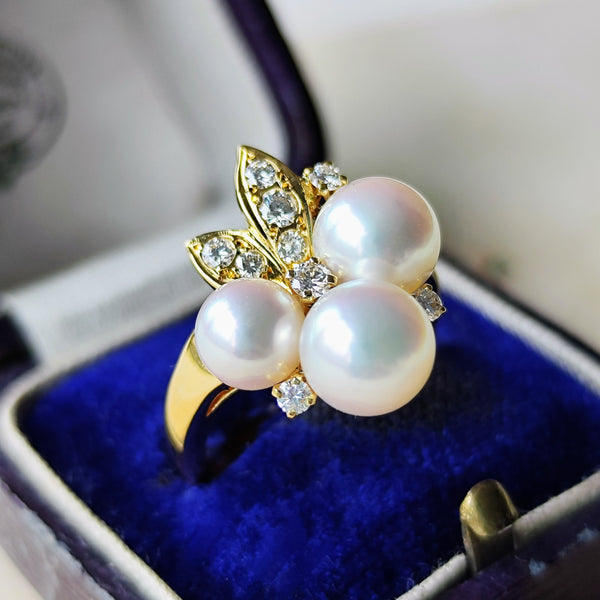 MIKIMOTO ミキモト 天然ダイヤモンド リング