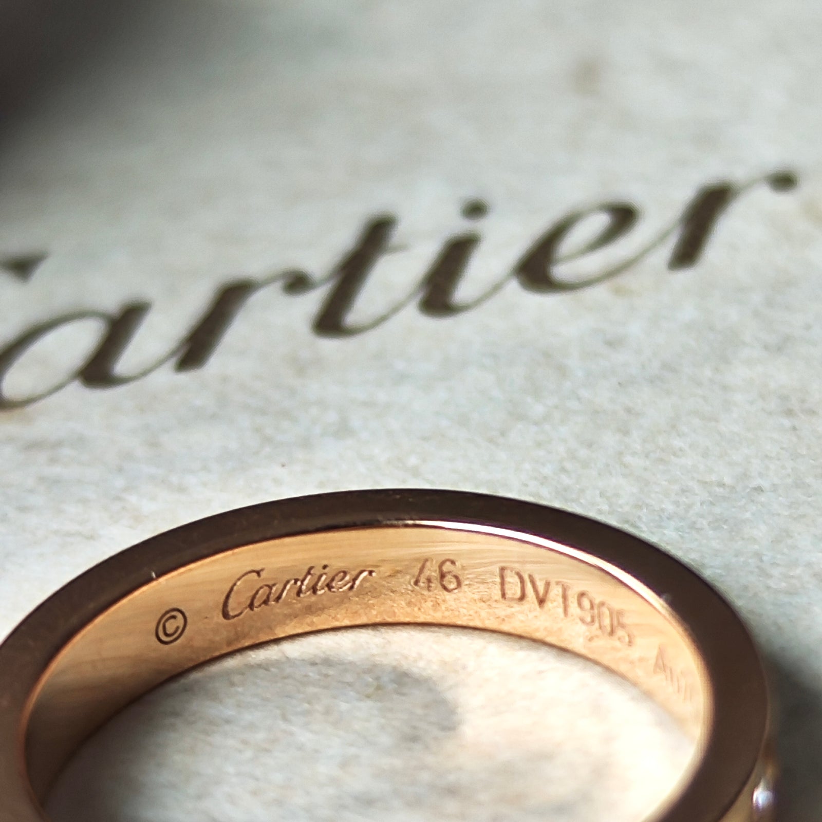 Cartier　エングレーブド リング　18K 1ダイヤ PG Cartier カルティエ Cドゥ エングレーブド ダイヤ リング 18金PG