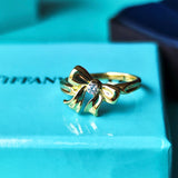TIFFANY&Co ティファニー リボンリング ダイヤモンド K18YG