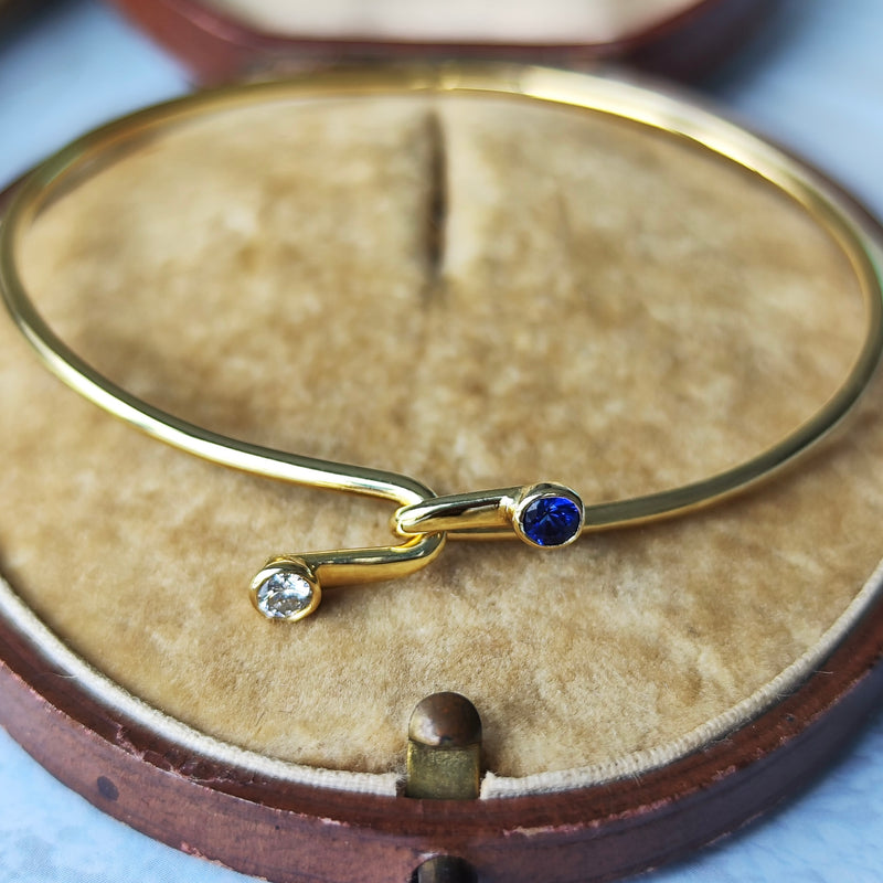 TIFFANY &Co ティファニー ダブルフック サファイア ダイヤモンド 18金YG