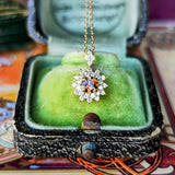 天然アンダリュサイト 天然ダイヤモンド ネックレス