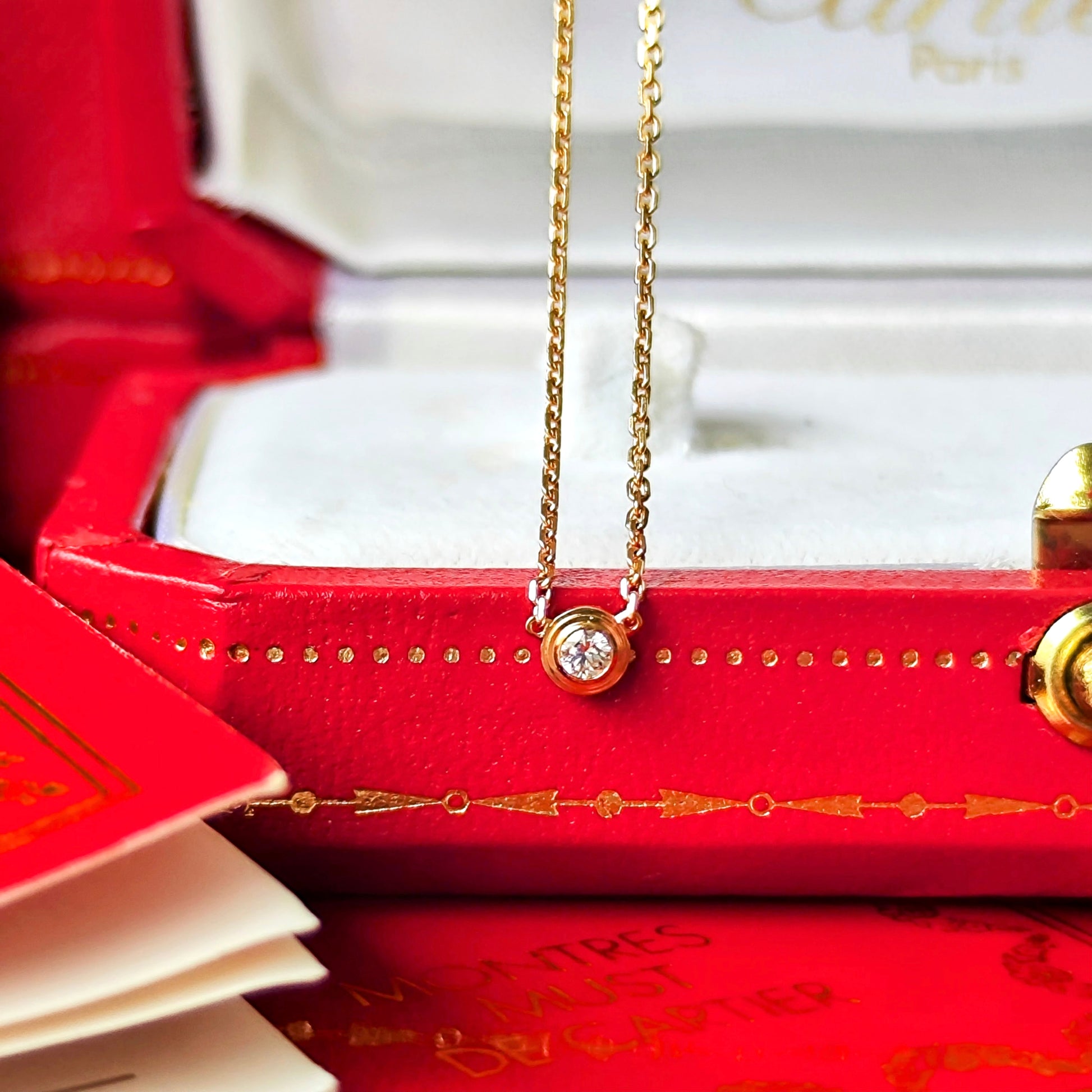 Cartier カルティエ ダムールネックレス XS 18金PG