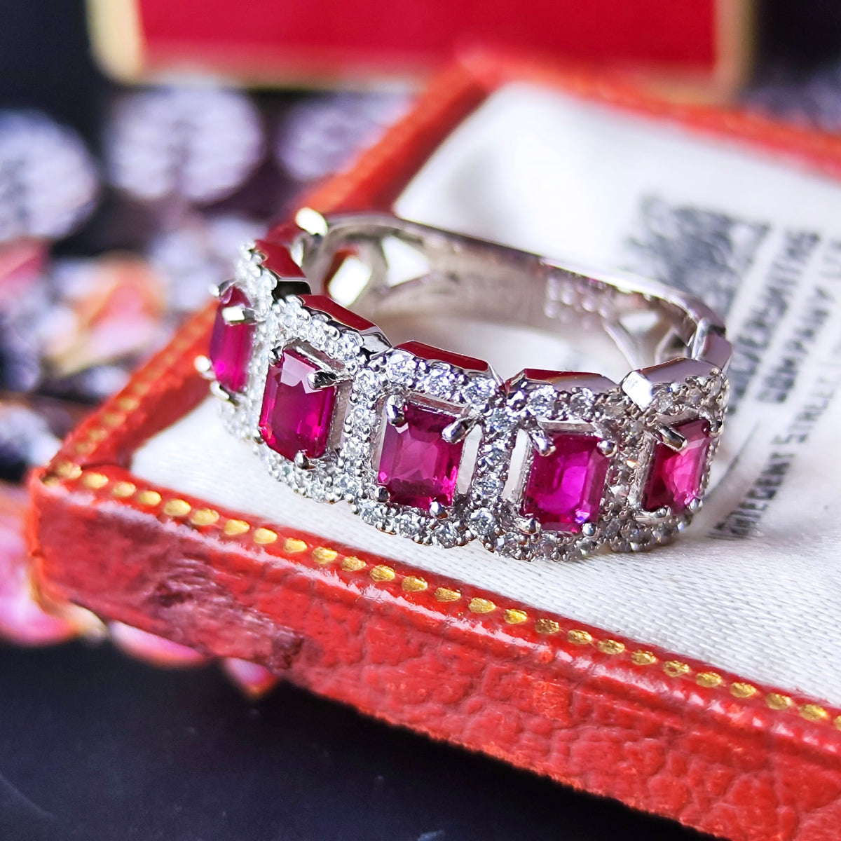 天然ルビー 1.16ct 天然ダイヤモンド プラチナリング