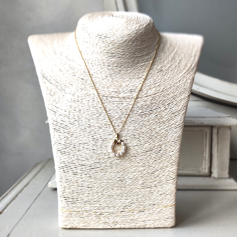 MIKIMOTO ミキモト リース ネックレス あこや真珠 ルビー