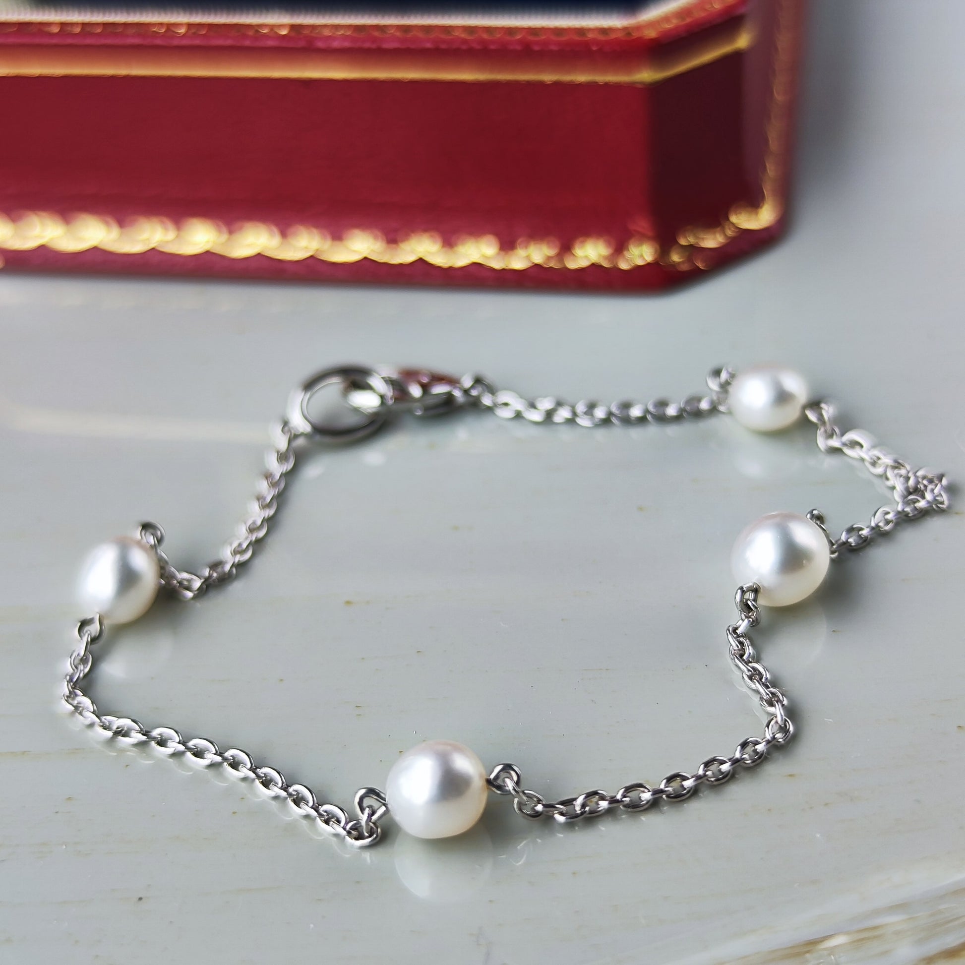 MIKIMOTO ミキモト  白蝶真珠 ブレスレット 18金WG