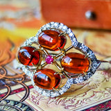 TASAKI 田崎真珠 天然マディラシトリン 天然ダイヤモンド リング