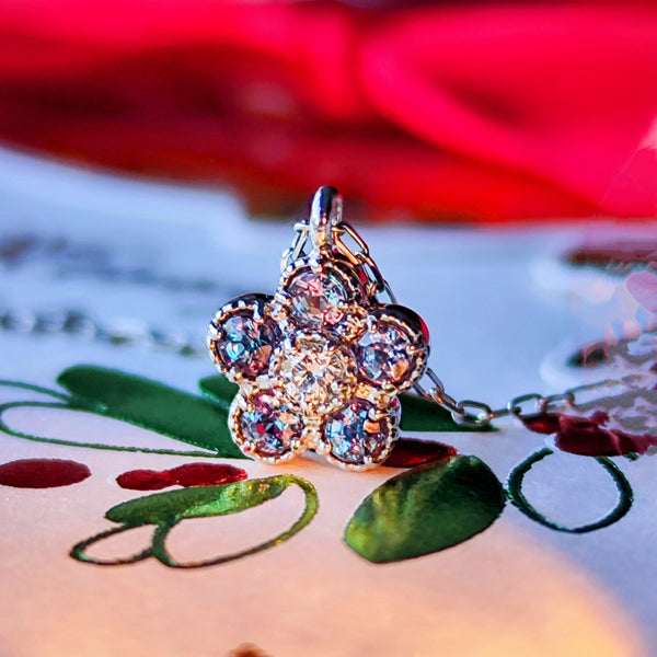 天然アレキサンドライト 天然ダイヤモンド ネックレス