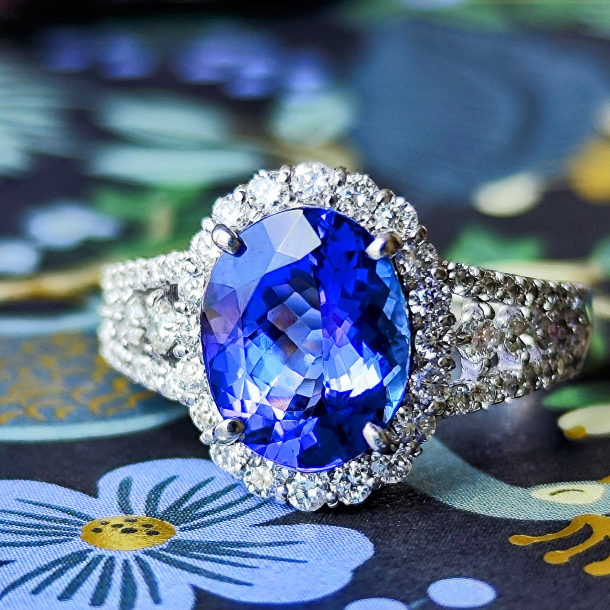【お値下げ】天然タンザナイト 2.47ct 天然ダイヤモンド リング