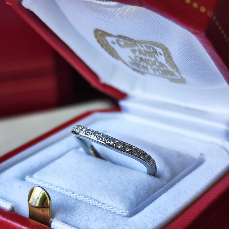 Cartier カルティエ トリニティルバン ダイヤモンドリング プラチナ 8号