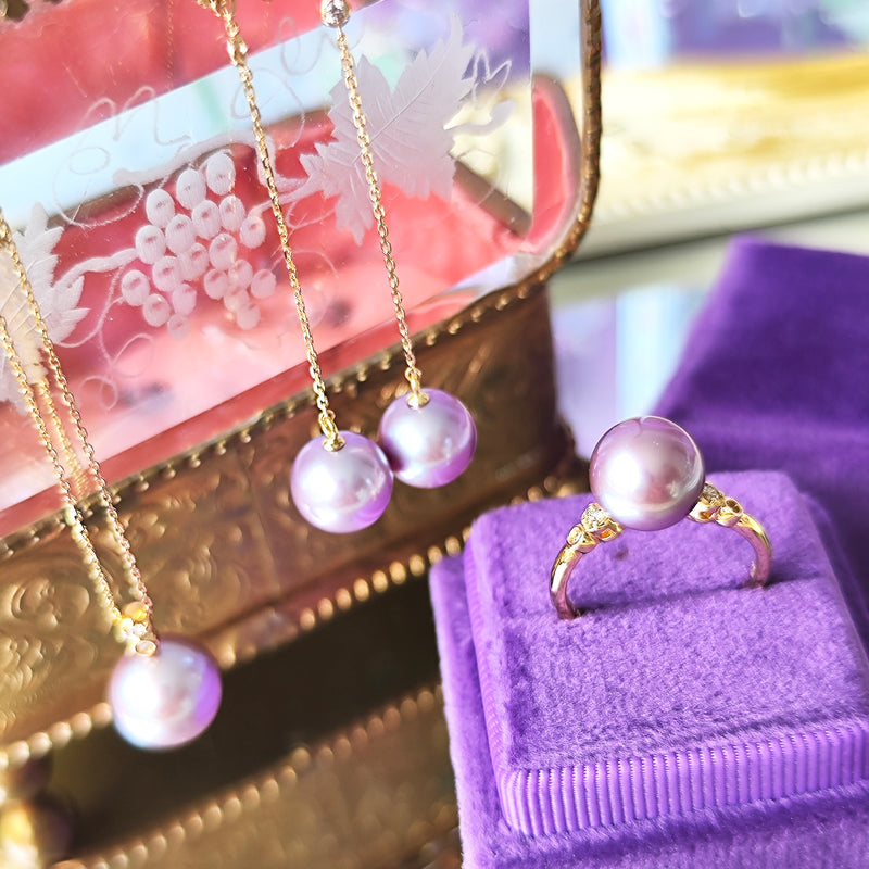 限定品】紫陽花パール 天然ダイヤモンド ピアス – Mico宝飾店