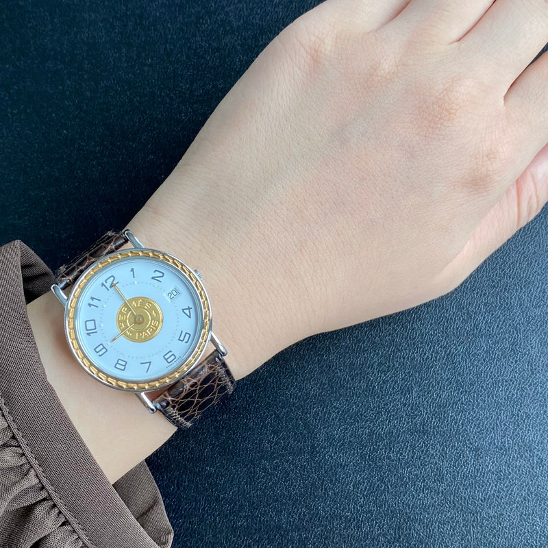 【OH済み ボーイズ】HERMES エルメス セリエ クォーツ 腕時計