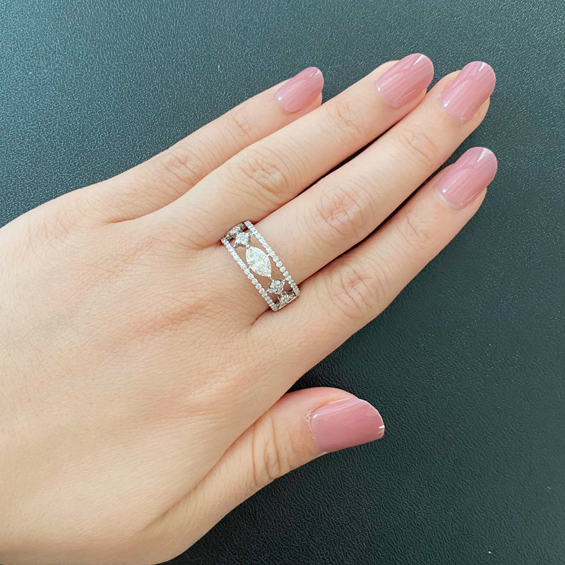 天然ダイヤモンド マーキスカット プラチナリング – Mico宝飾店