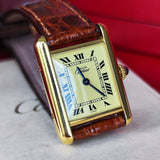 Cartier カルティエ マストタンク クォーツ 純正ベルト 純正尾錠