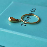【オールドティファニー】TIFFANY &Co ティファニー ティアドロップ リング 18金YG 8号 リング