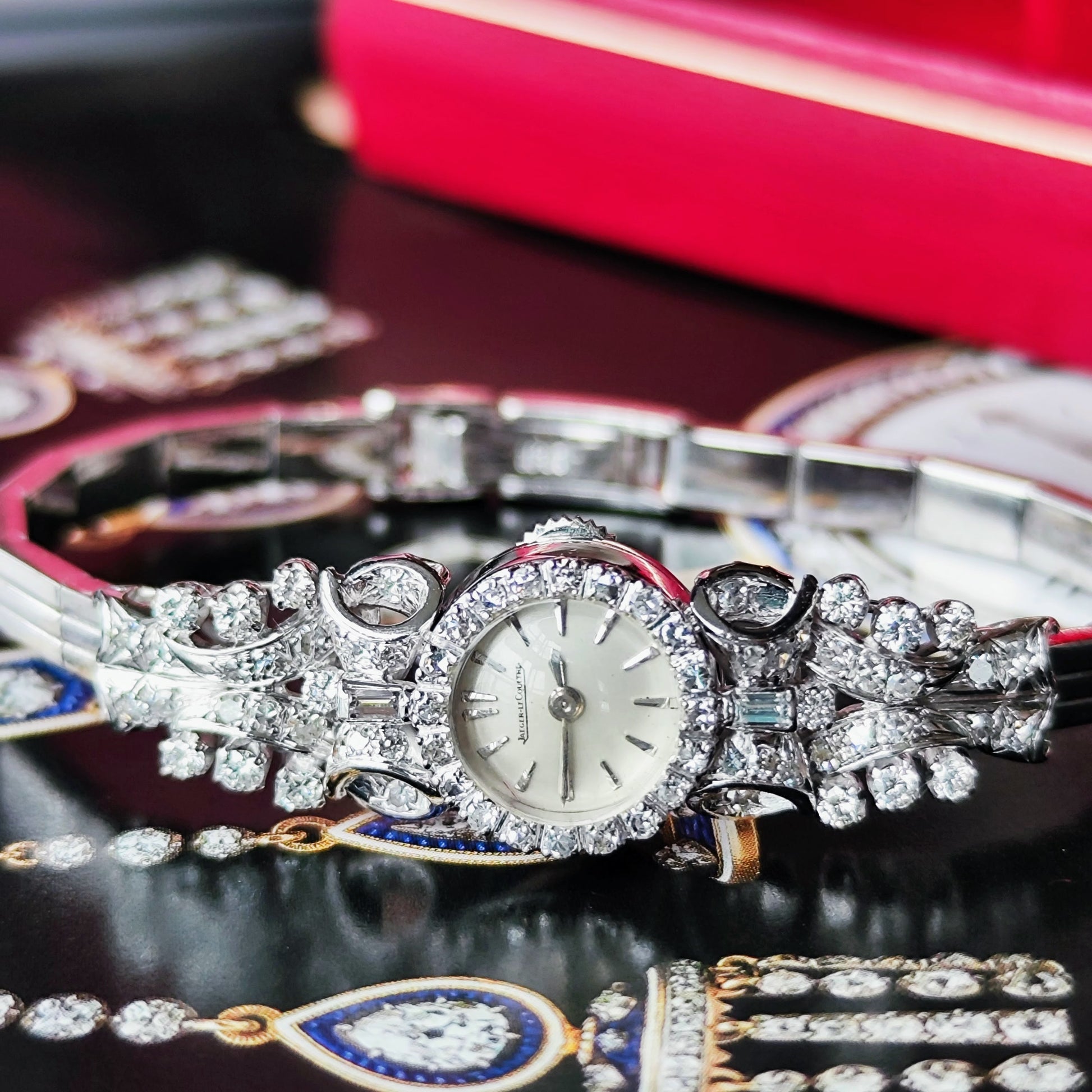 【OH済み】JAEGER LE COULTRE ジャガー・ルクルト バックワインド 金無垢時計