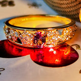 天然アレキサンドライト 天然ダイヤモンド リング