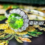 【大粒 1.12ct】天然デマントイドガーネット 天然ダイヤモンド リング