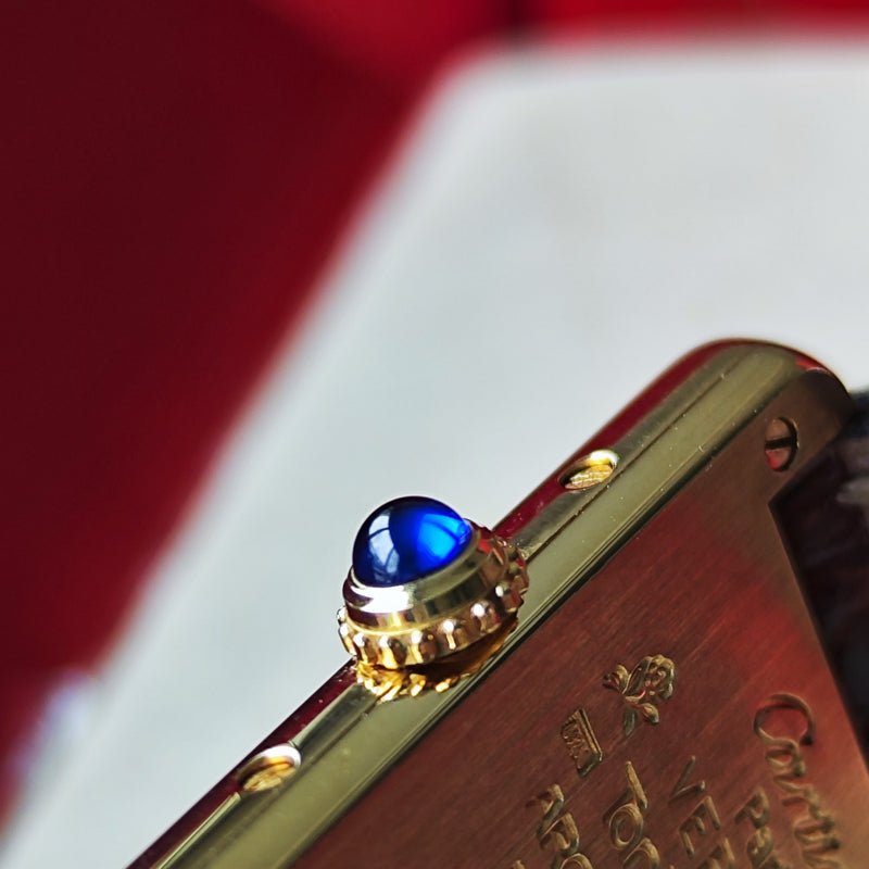 Cartier カルティエ マストタンク ヴェルメイユ ローマンダイヤル アイボリー クォーツ腕時計