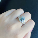 天然アレキサンドライトキャッツアイ 1.16ct 天然ダイヤモンド リング