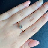 【アレキタイプ】天然カラーチェンジガーネット 天然ダイヤモンド リング