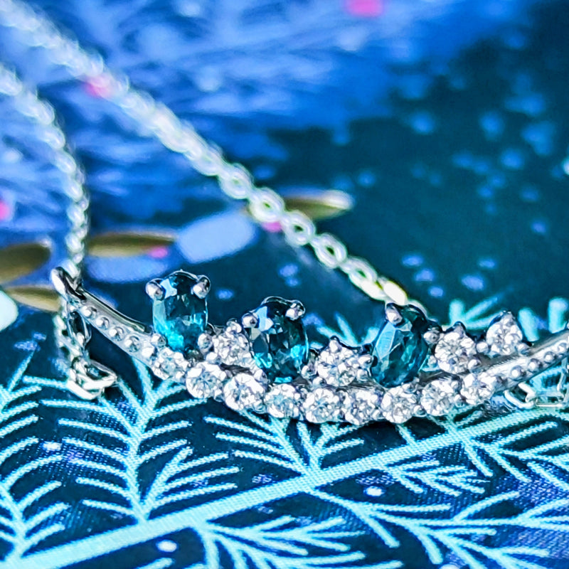 【初期の頃のルース】天然グランディディエライト 天然ダイヤモンド ネックレス